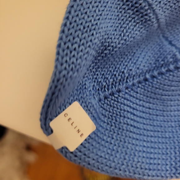 CELINE Men’s Blue & White Athletic Crew Socks - Picture 4 of 5